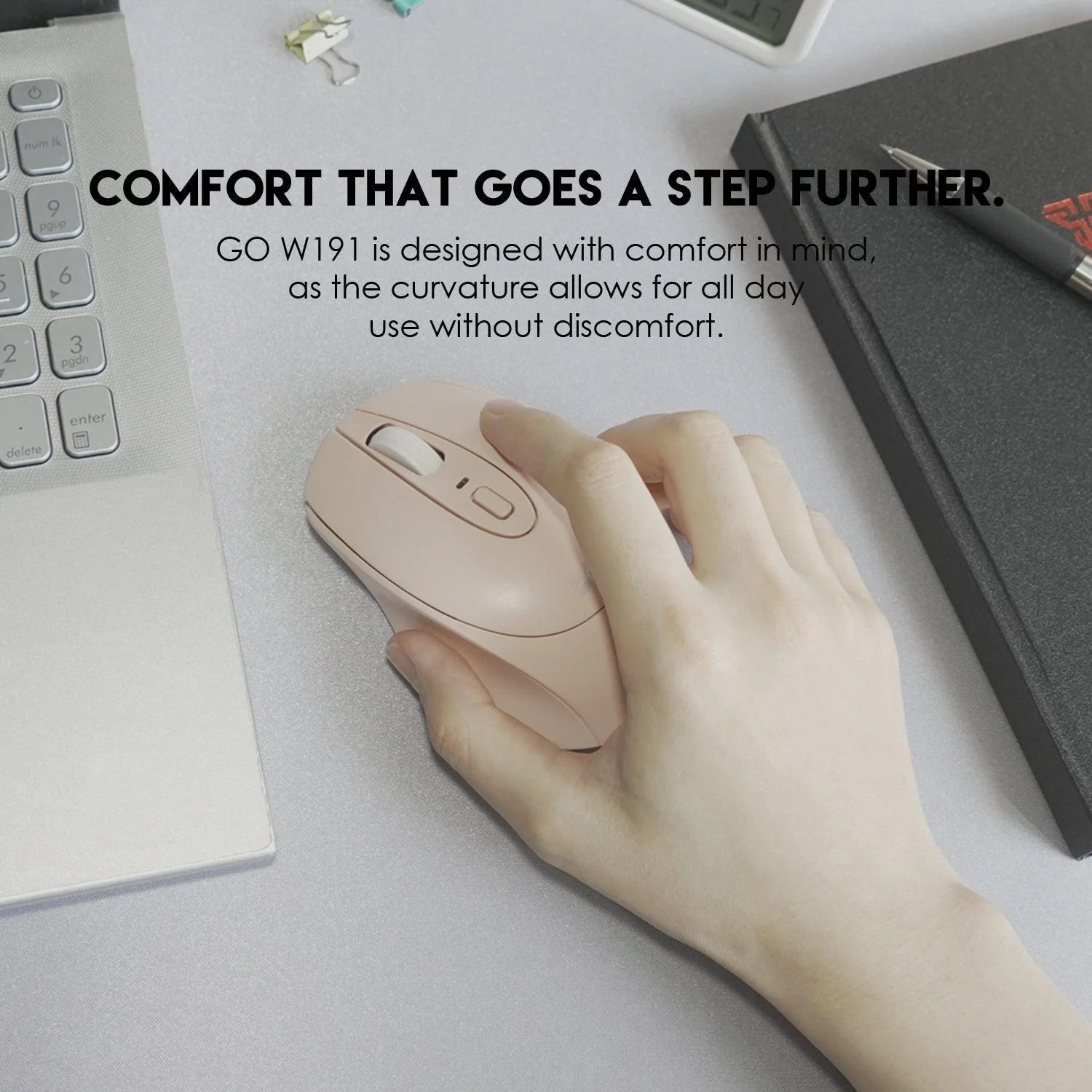 Fantech w191 silent click wireless mouse for ultimate productivity - mouse