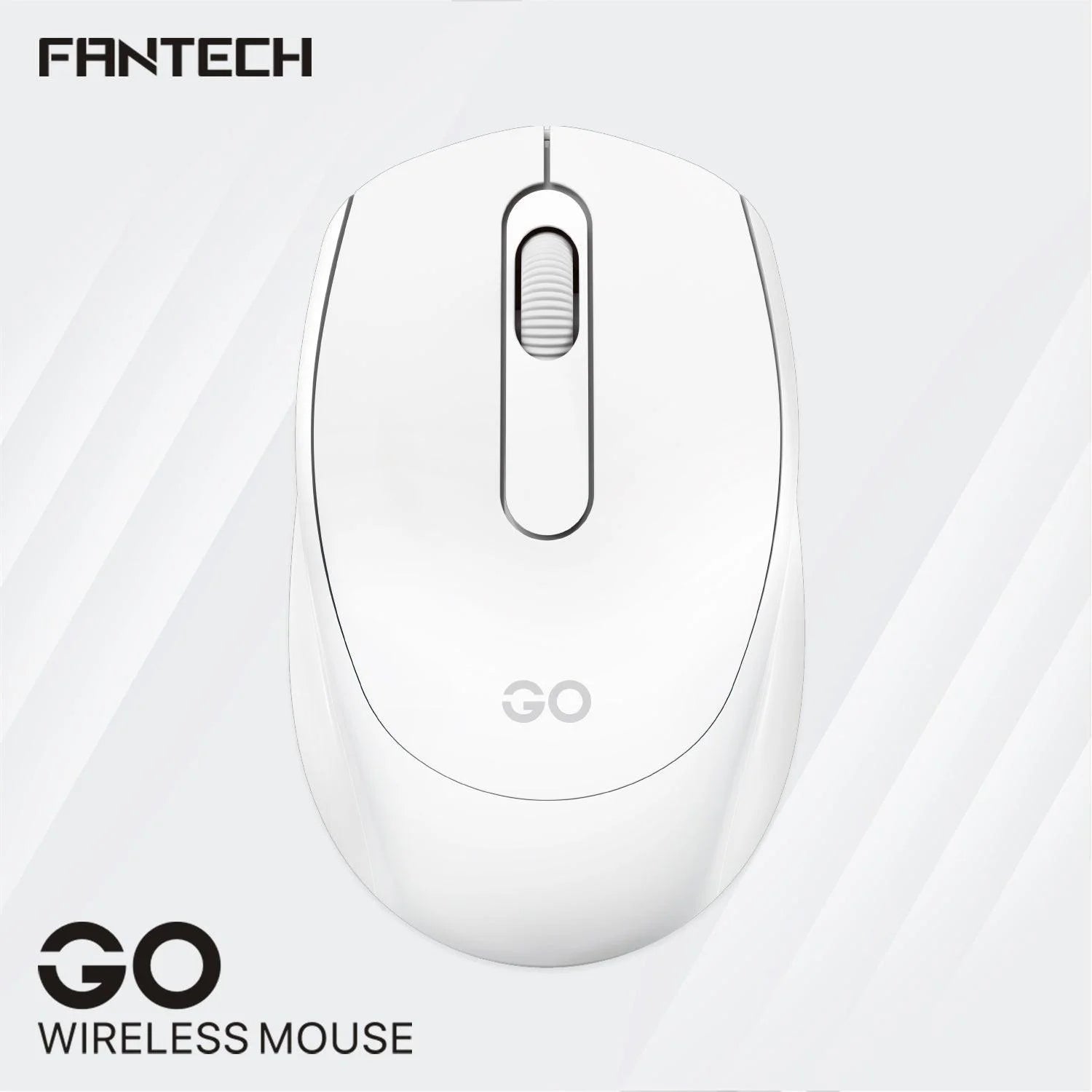 Fantech w603 wireless mouse - go wireless for seamless gaming experience - white