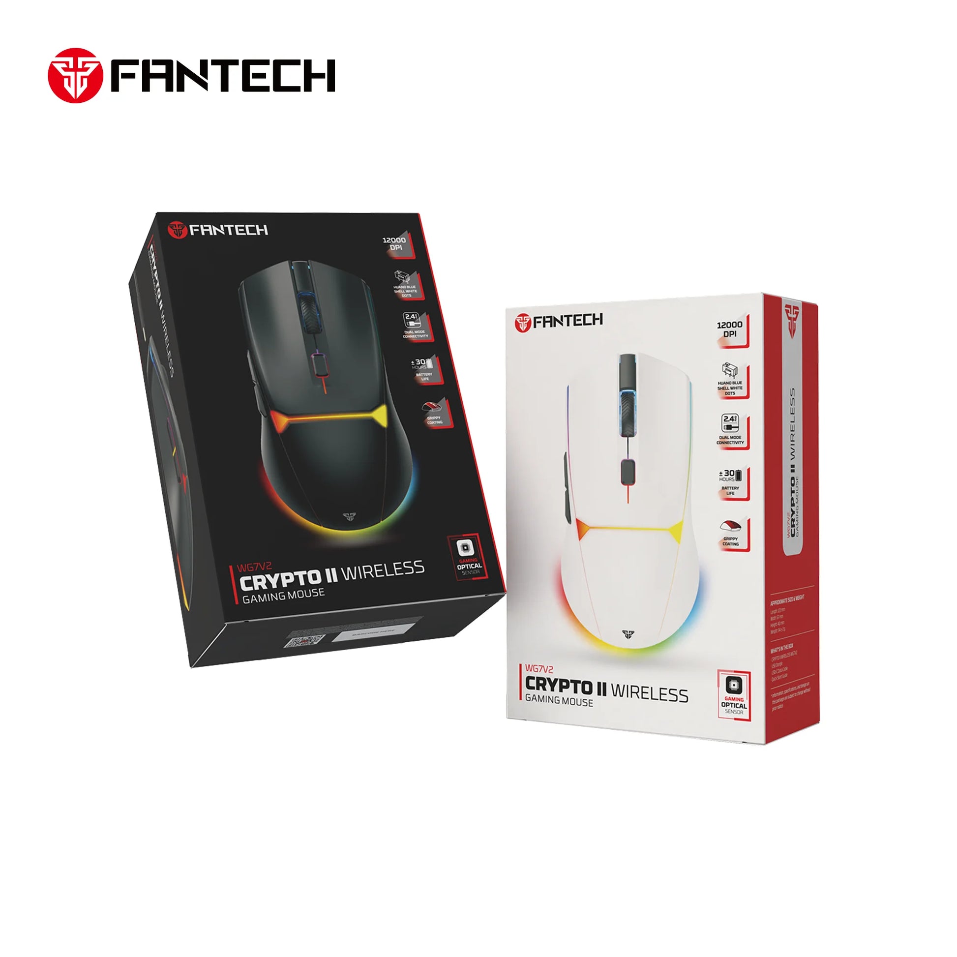 Fantech wg7v2 crypto ii wireless gaming mouse white - mouse