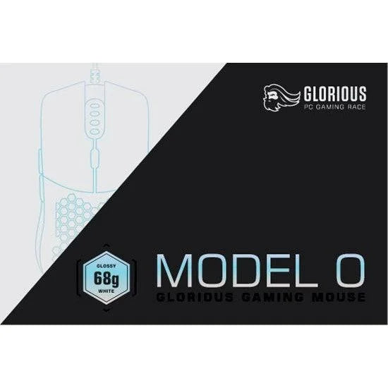 Glorious gaming mouse model o glossy white-wired - mouse’s