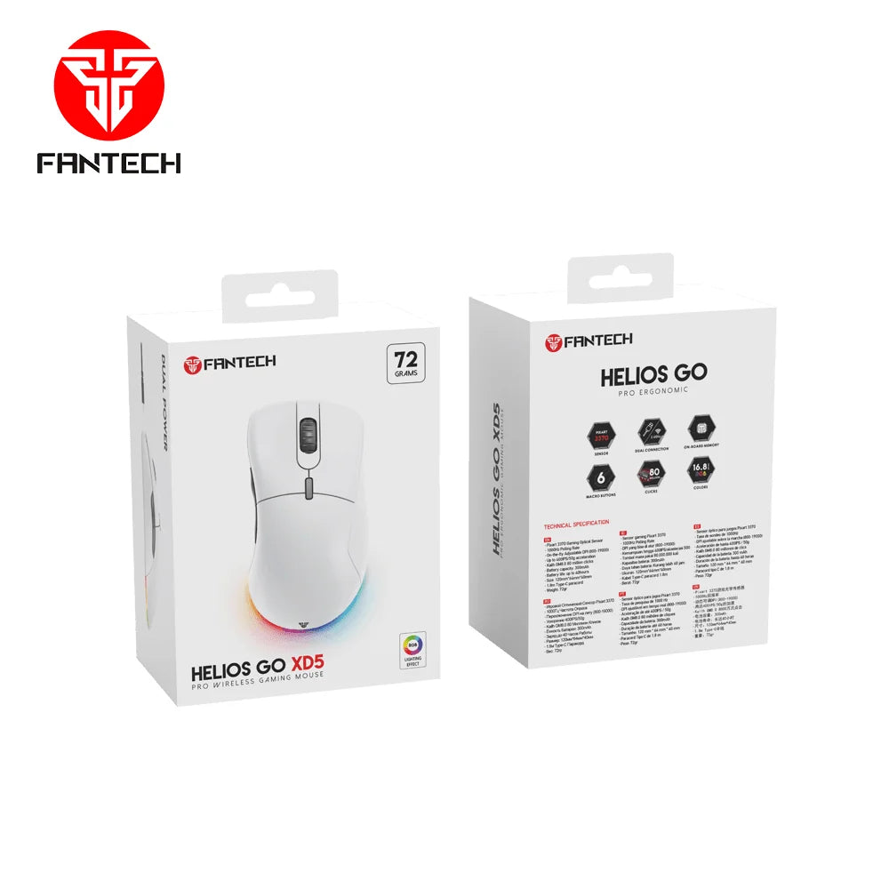 Helios xd5 ergonomic gaming mouse wireless - mouse