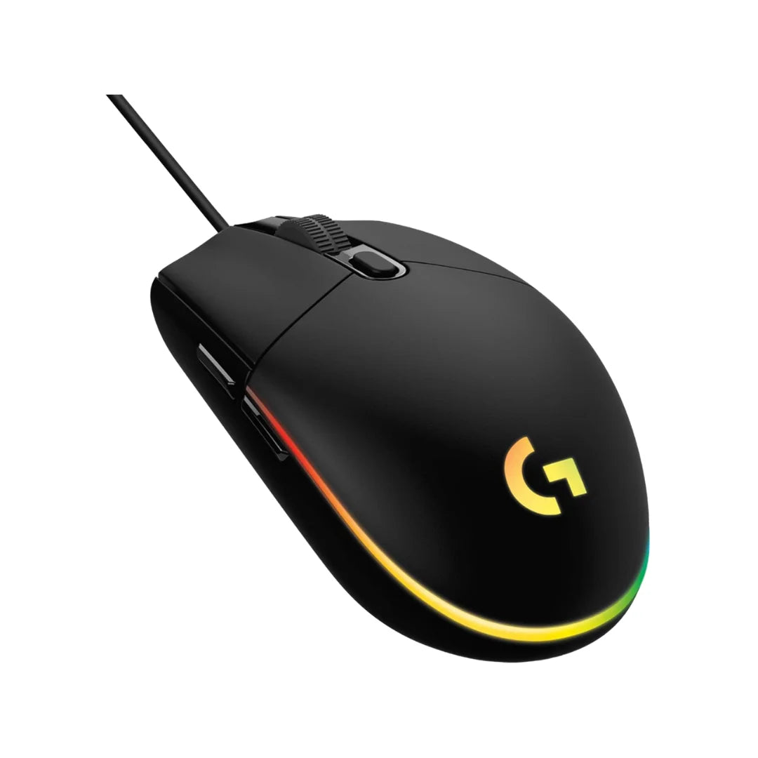 Logitech g102 gaming mouse - light sync wired with customizable rgb lighting 6 buttons - mouse
