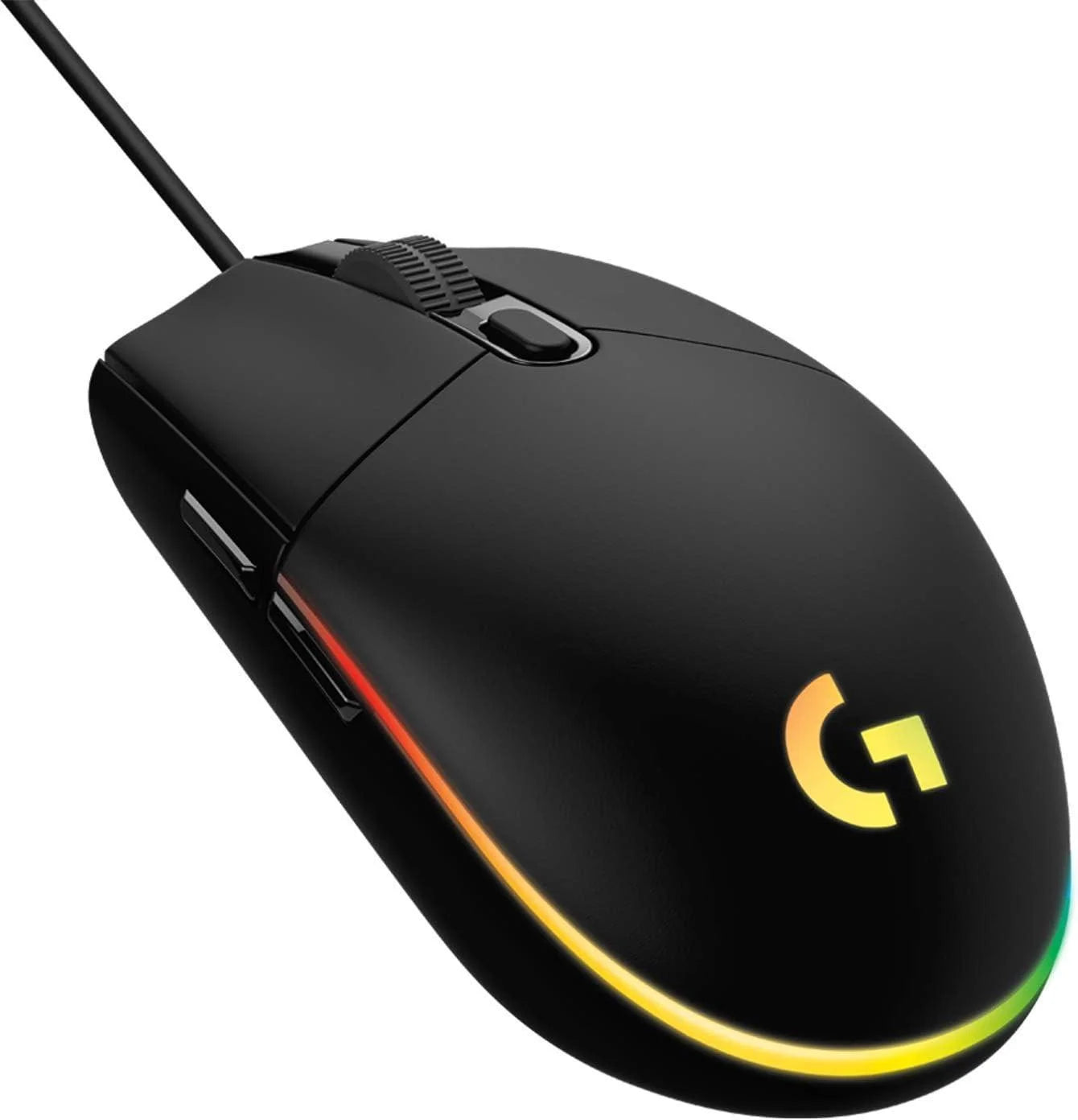 Logitech g102 gaming mouse - light sync wired with customizable rgb lighting 6 buttons - mouse