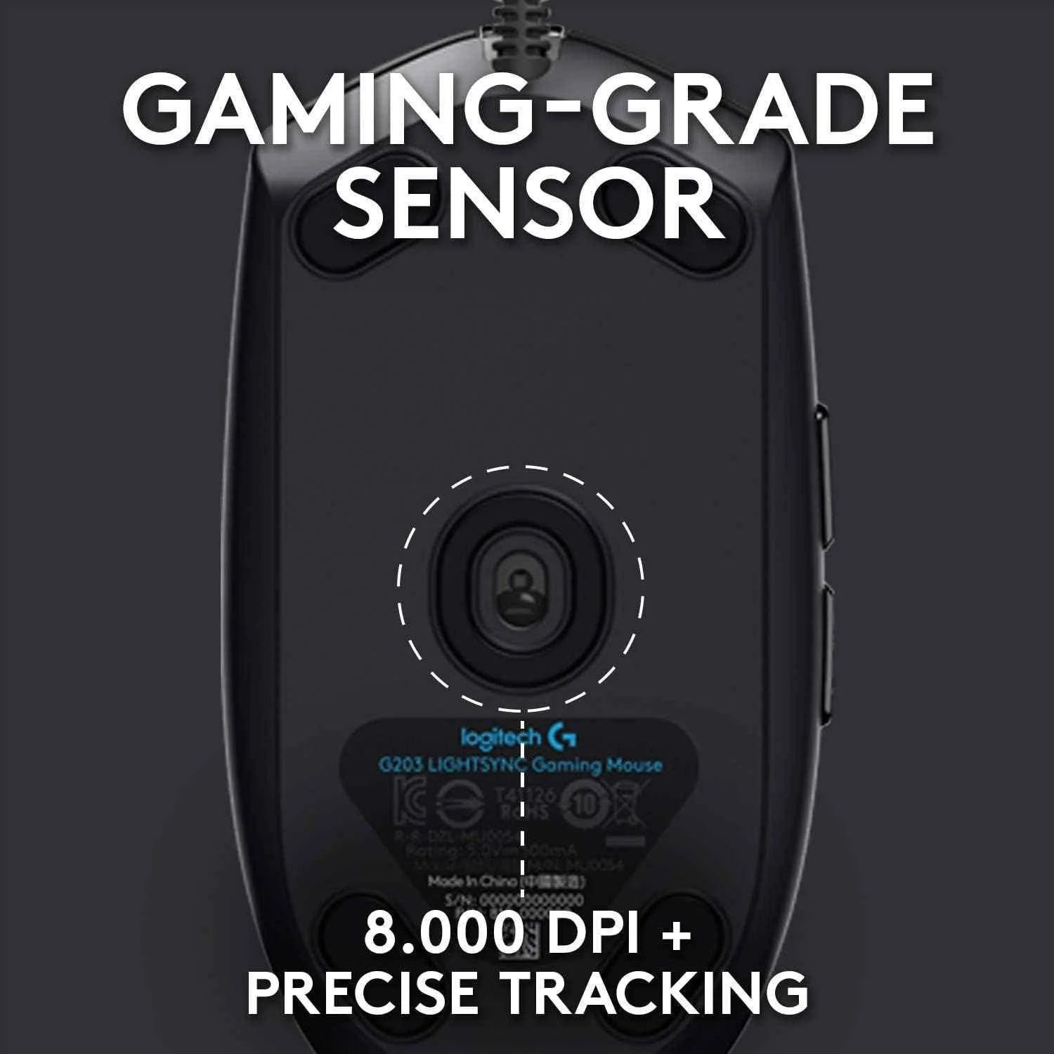 Logitech g102 gaming mouse - light sync wired with customizable rgb lighting 6 buttons - mouse