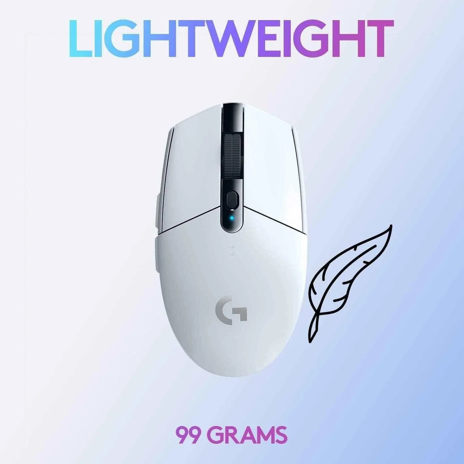 Logitech g304 wireless gaming mouse with hero sensor and 12,000 dpi for precise gaming performance - mouse
