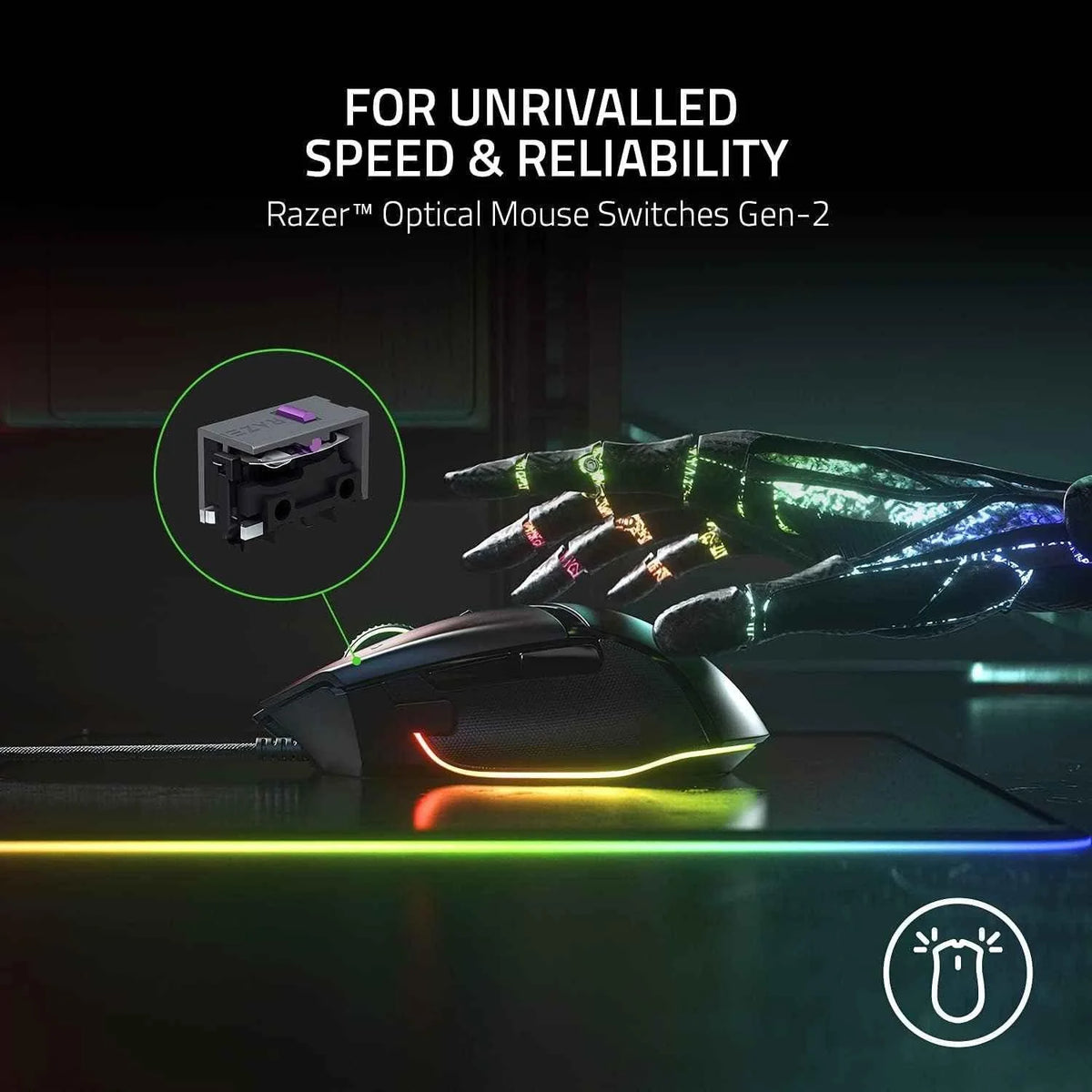 Ergonomic Mouse Razor Razer Basilisk V3 Gaming Mouse-Customizable Ergonomic Design for Speed ...