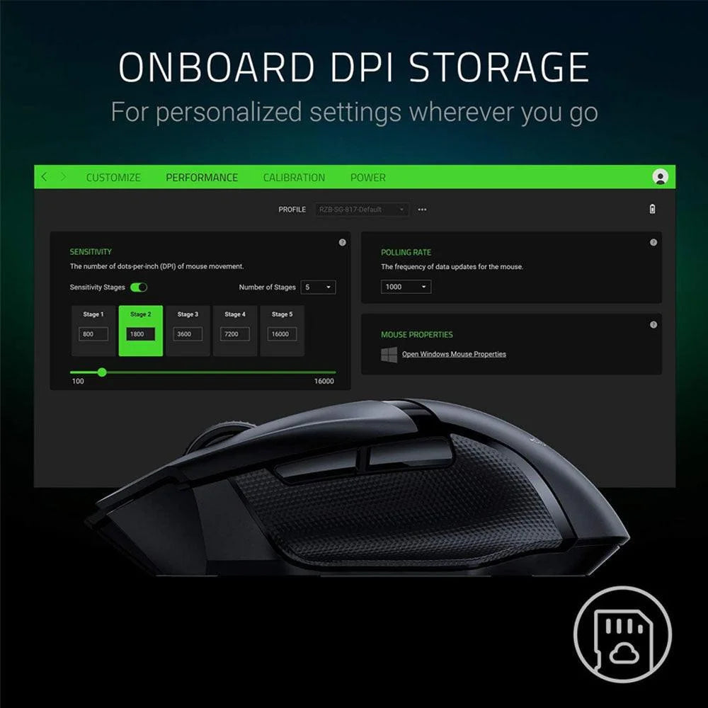 Razer basilisk x hyperspeed mouse for ultimate performance in gaming - mouse