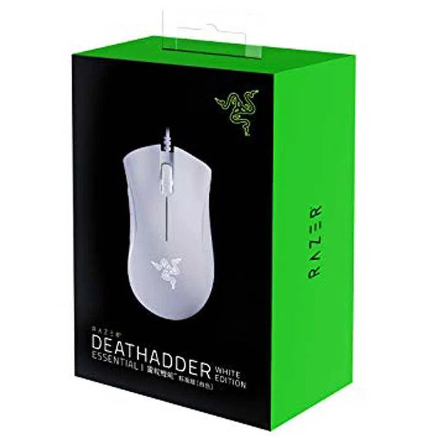 Razer deathadder essential optical wired 5 button usb - white edition - mouse’s