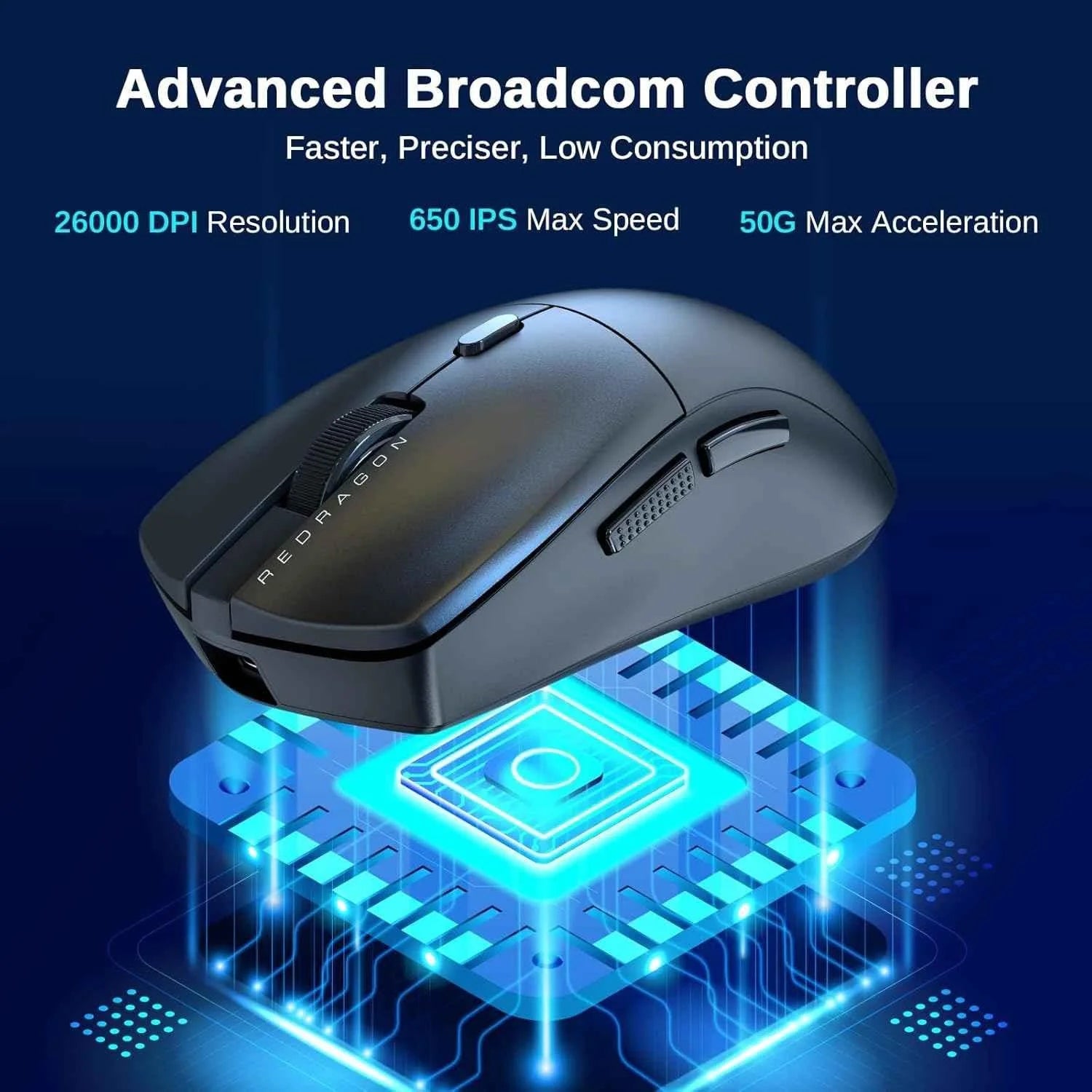 Redragon 3-mode wireless gaming mouse m815pro - mouse