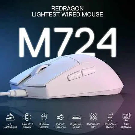 Redragon k1ng m724 wired gaming mouse - mouse