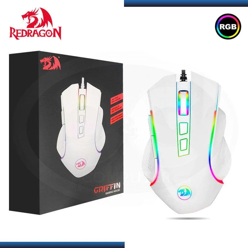 Redragon m607 griffin 7200 dpi rgb gaming mouse white - mouse’s