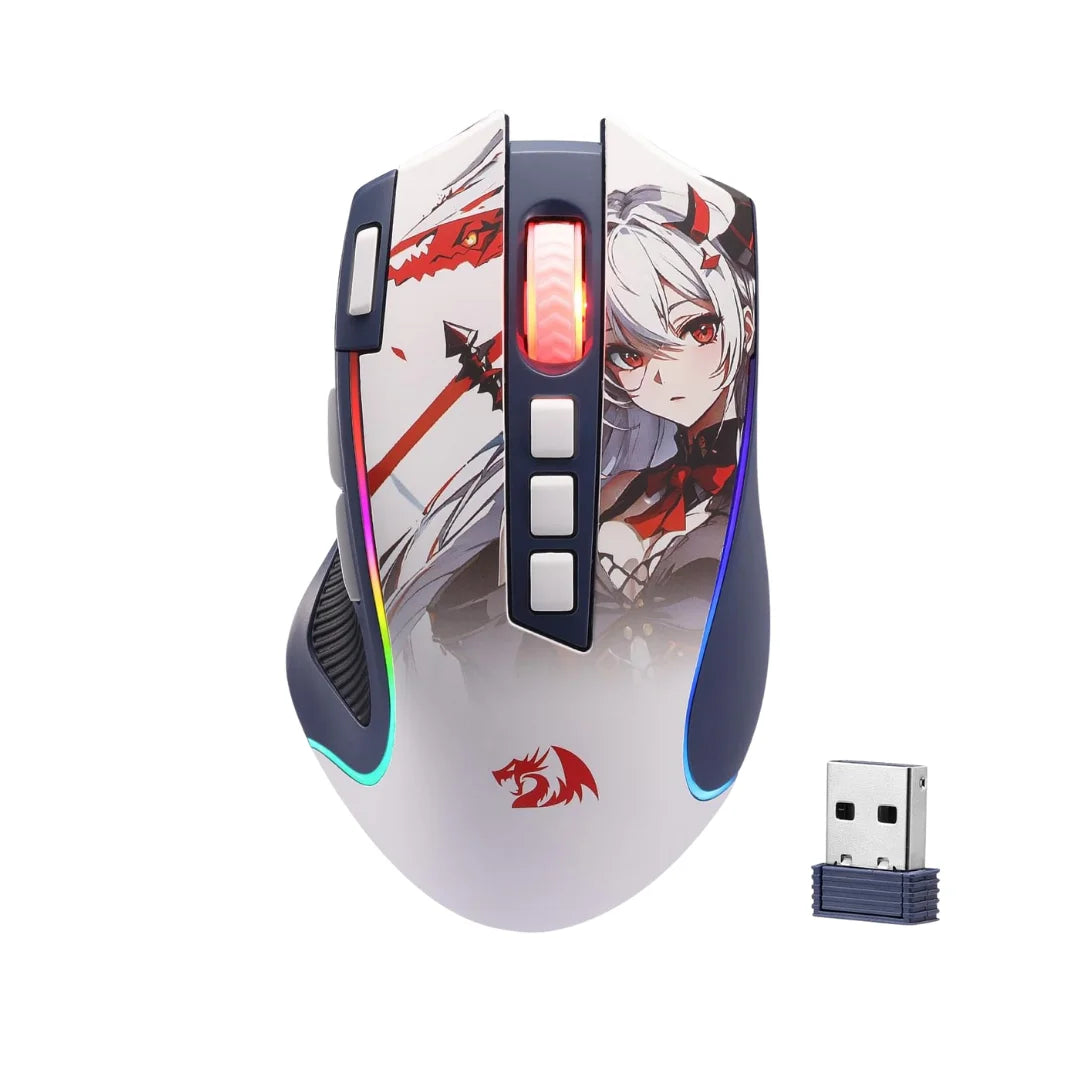 Redragon m612ak pro rgb anime gaming mouse 8000 dpi wired/wireless - mouse