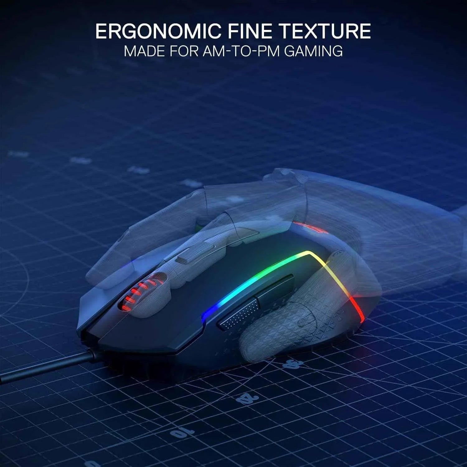 Redragon m616 rgb gaming mouse 10000 dpi wired optical mouse with 6 - mouse