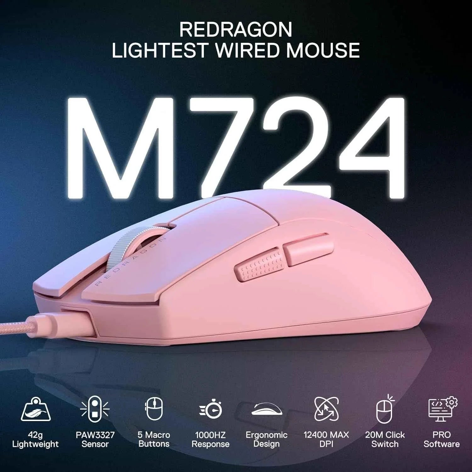Redragon m724 wired gaming mouse - mouse