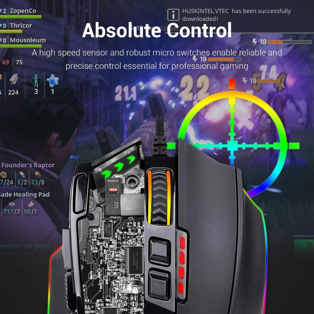 Redragon m801 gaming mouse - led rgb precision and performance - mouse