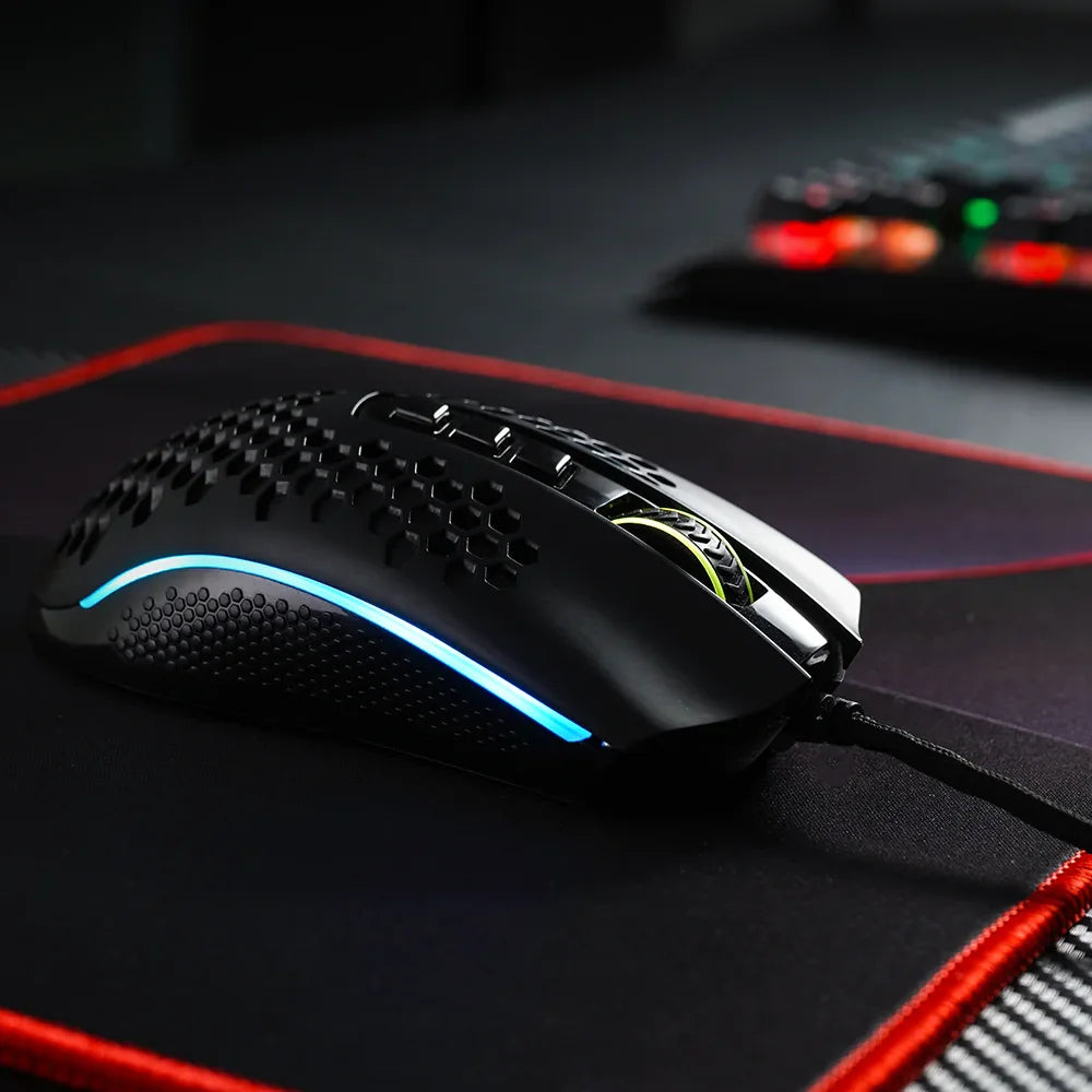 Redragon m808 storm gaming mouse - 85g ultralight rgb honeycomb shell - mouse