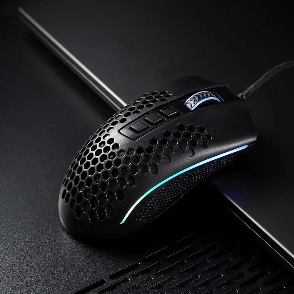 Redragon m808 storm gaming mouse - 85g ultralight rgb honeycomb shell - mouse