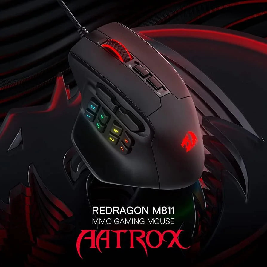 Redragon m811 aatrox mmo 15 programmable buttons - mouse’s