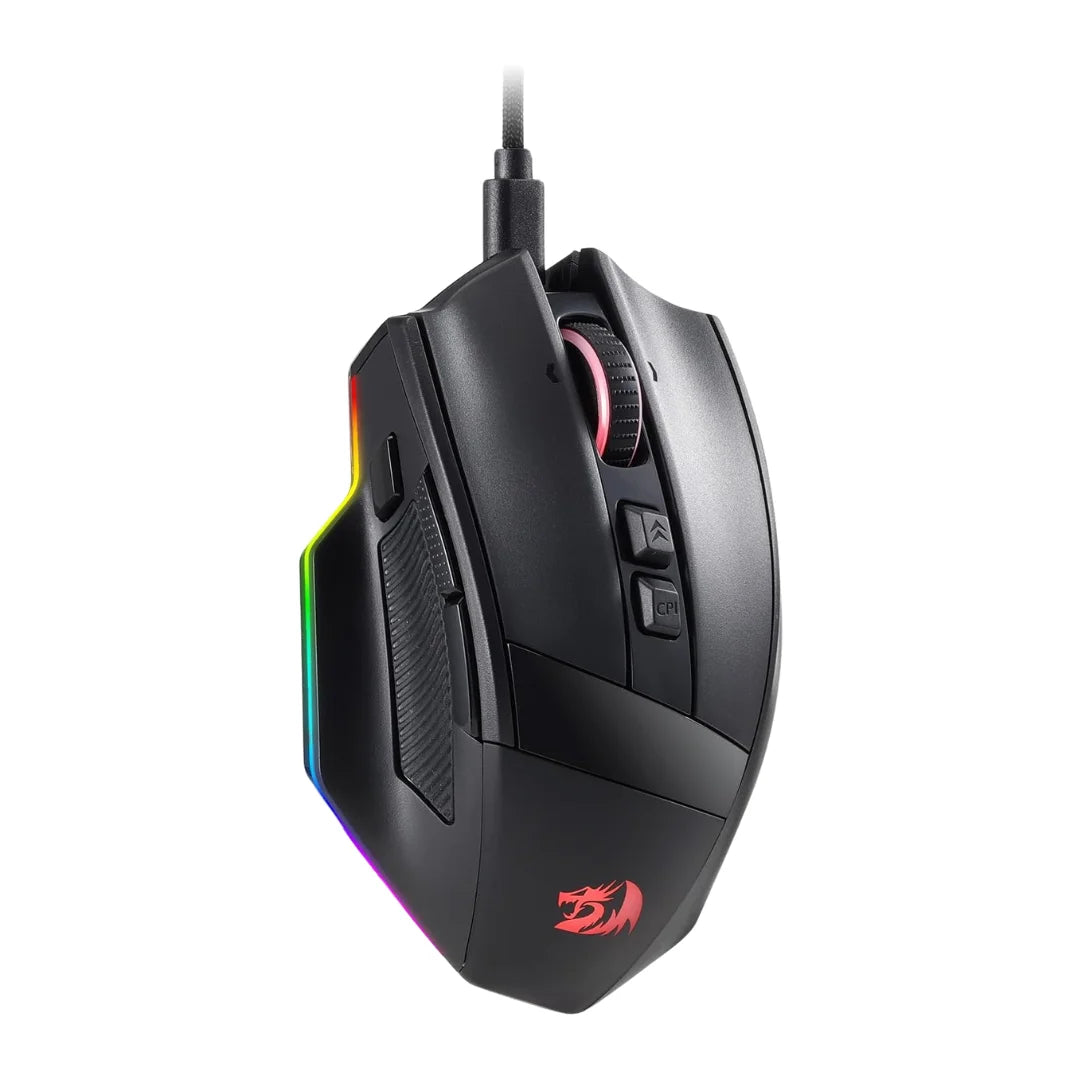 Redragon m813 rgb gaming mouse - ergonomic wired design with 4d dual mode scroll wheel - mouse