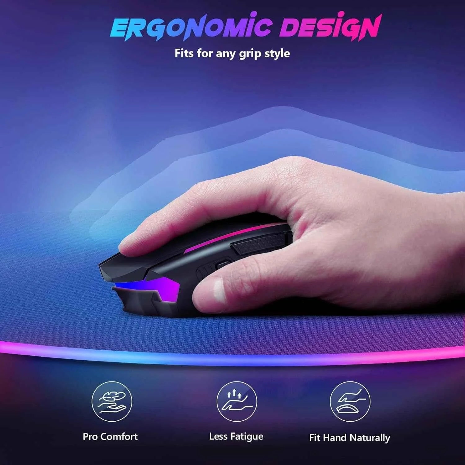 Redragon m910 pro gaming mouse wireless mouse gaming with 8000 dpi pc gaming - mouse