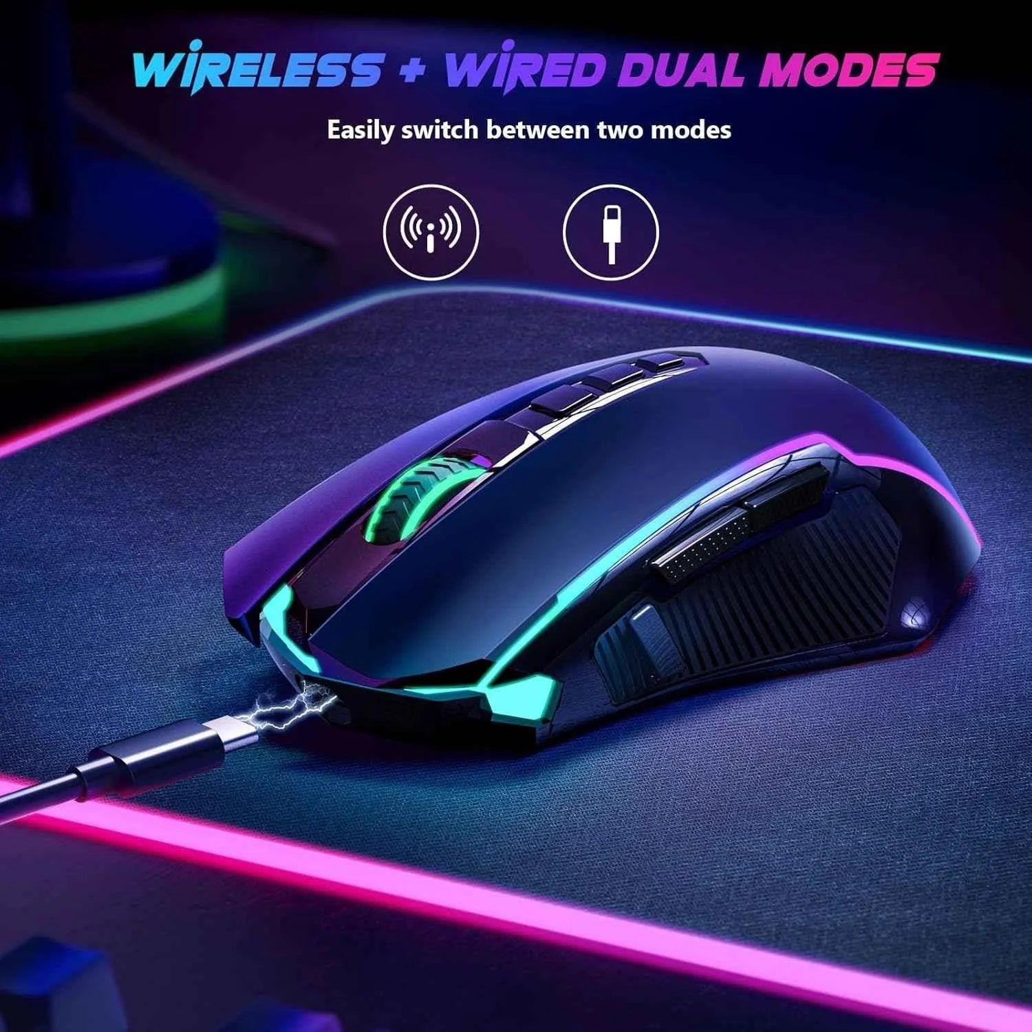 Redragon m910 pro gaming mouse wireless mouse gaming with 8000 dpi pc gaming - mouse