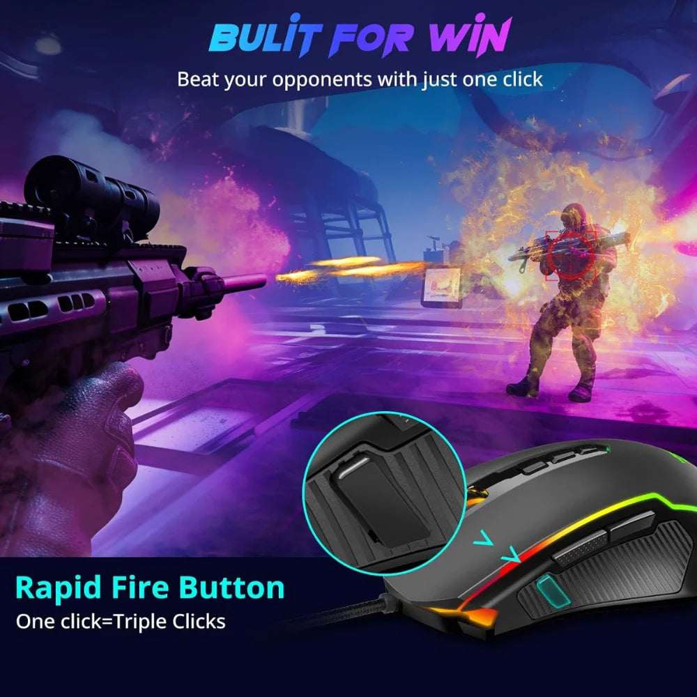 Redragon m910 ranger gaming mouse - ultimate rgb precision and performance for gamers - mouse