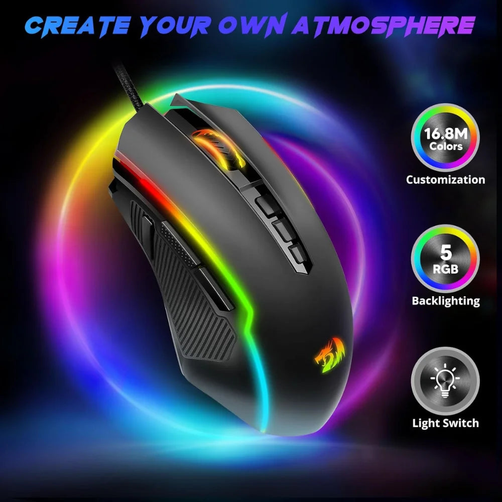 Redragon m910 ranger gaming mouse - ultimate rgb precision and performance for gamers - mouse