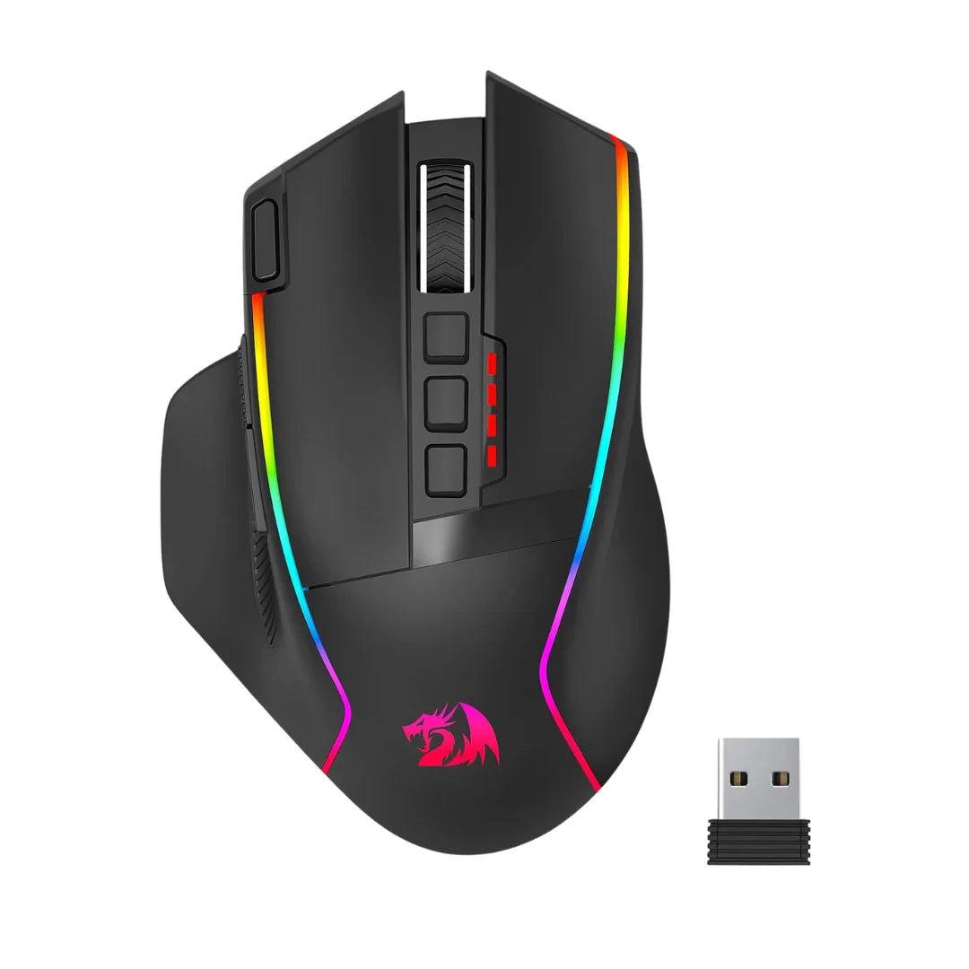 Redragon m915wl gaming mouse - wireless ergonomic 16000 dpi with rapid response - mouse