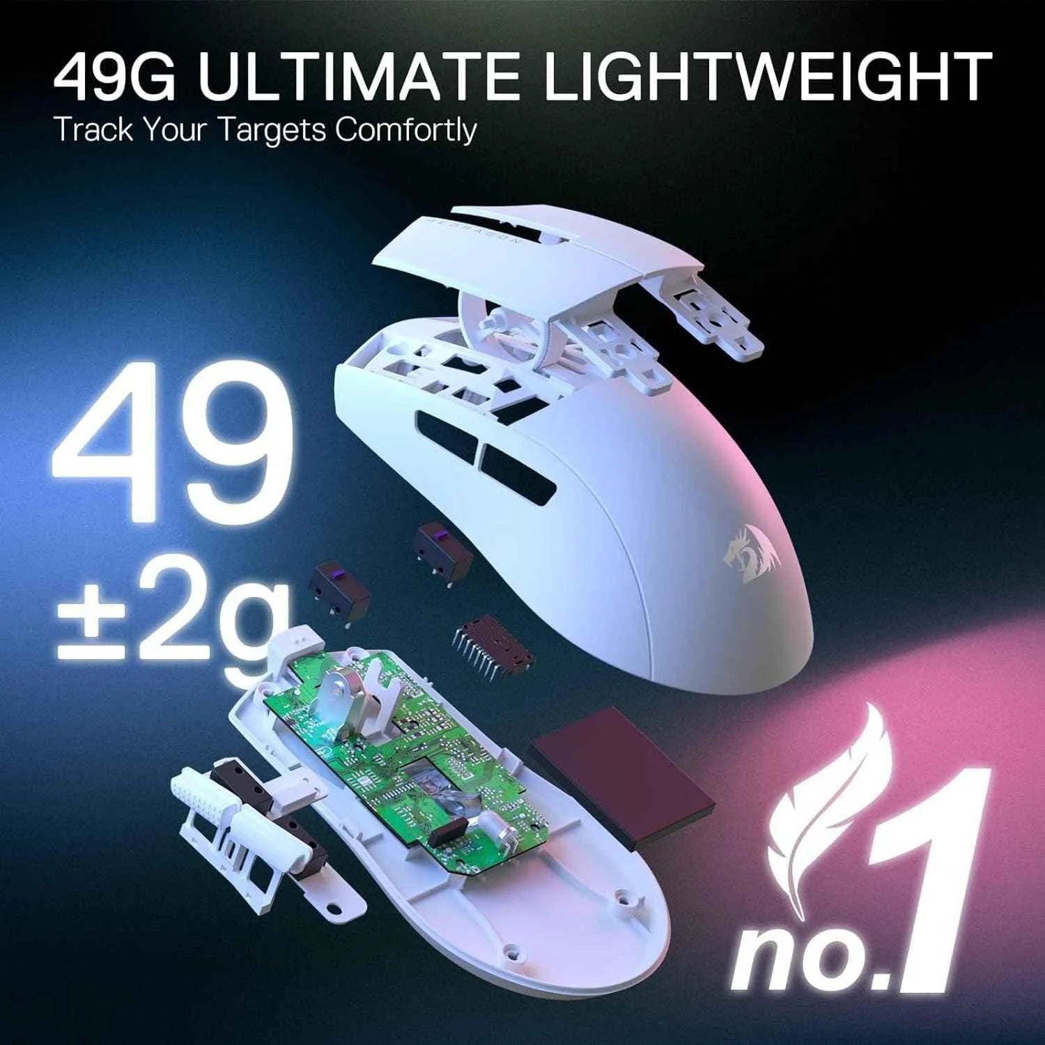 Redragon m916 pro gaming mouse - 3-mode wireless 4k (26000 dpi) performance - mouse