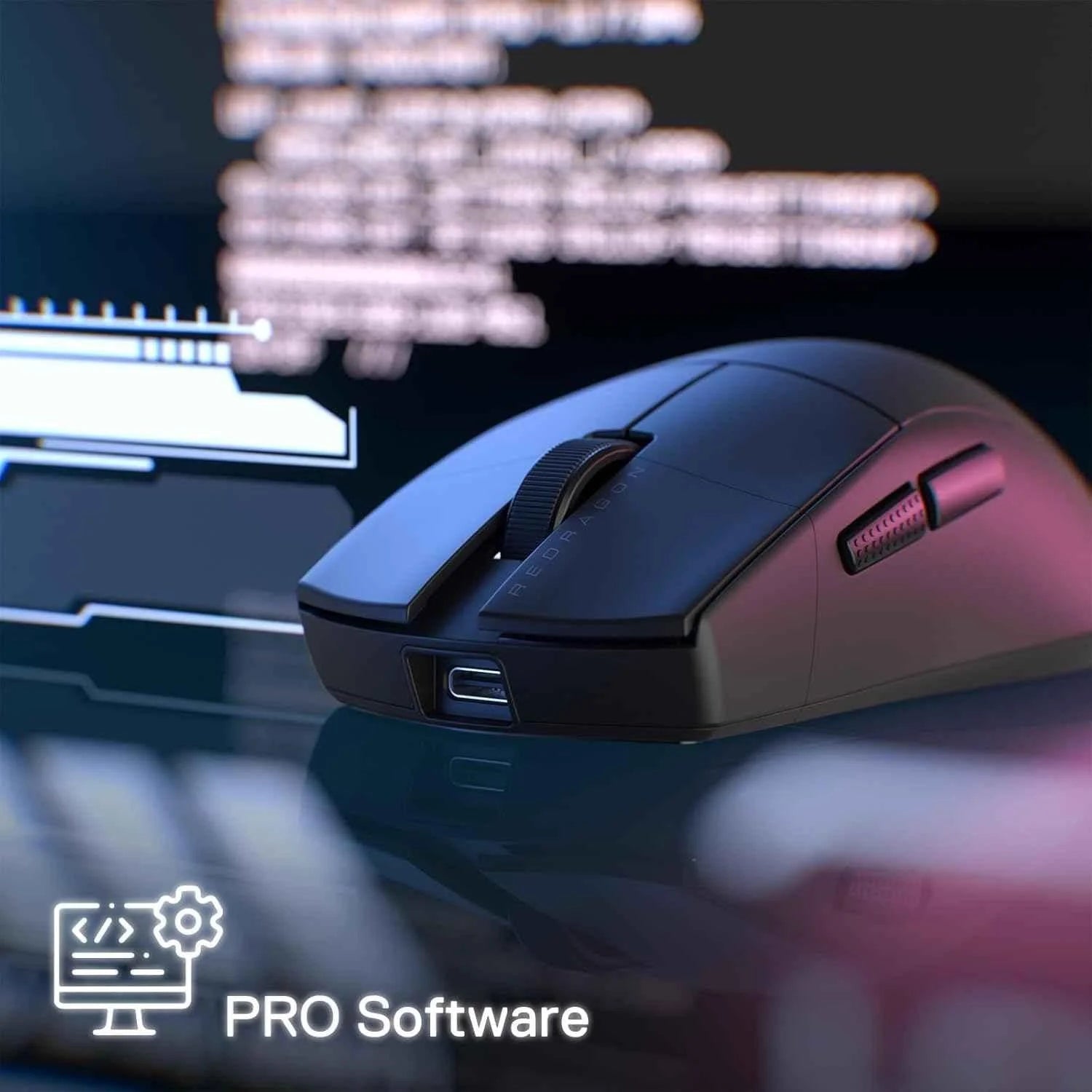 Redragon m916 pro wireless gaming mouse 3-mode 4k dpi (26000) - mouse