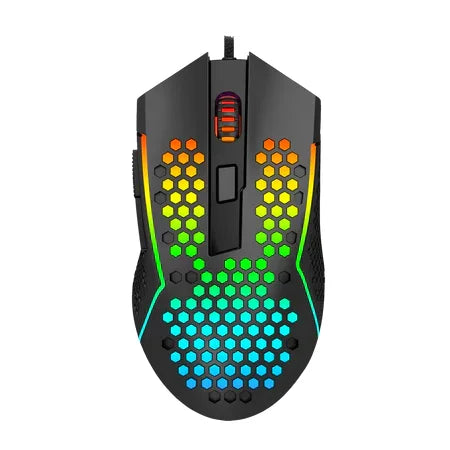 Redragon m987-k gaming mouse - lightweight 55g honeycomb design rgb 12000 dpi