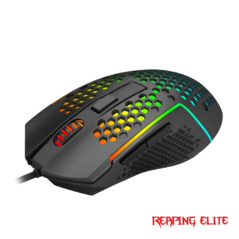 Redragon m987p-k gaming mouse - lightweight rgb design for ultimate performance - mouse