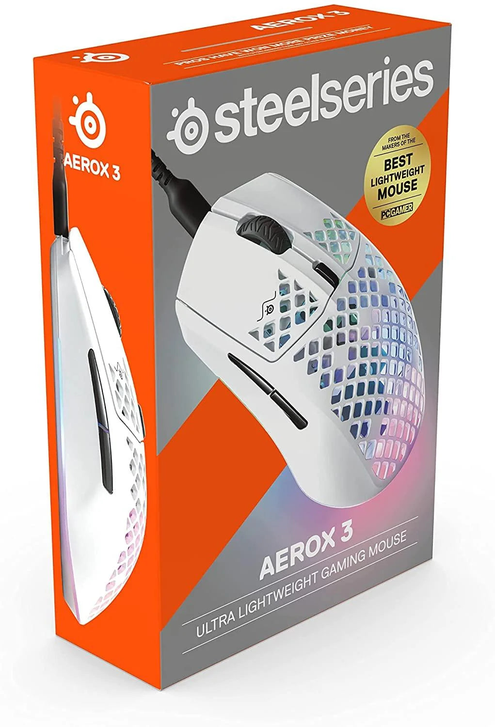 Steelseries aerox 3 wired optical ultra-lightweight design - white - mouse’s