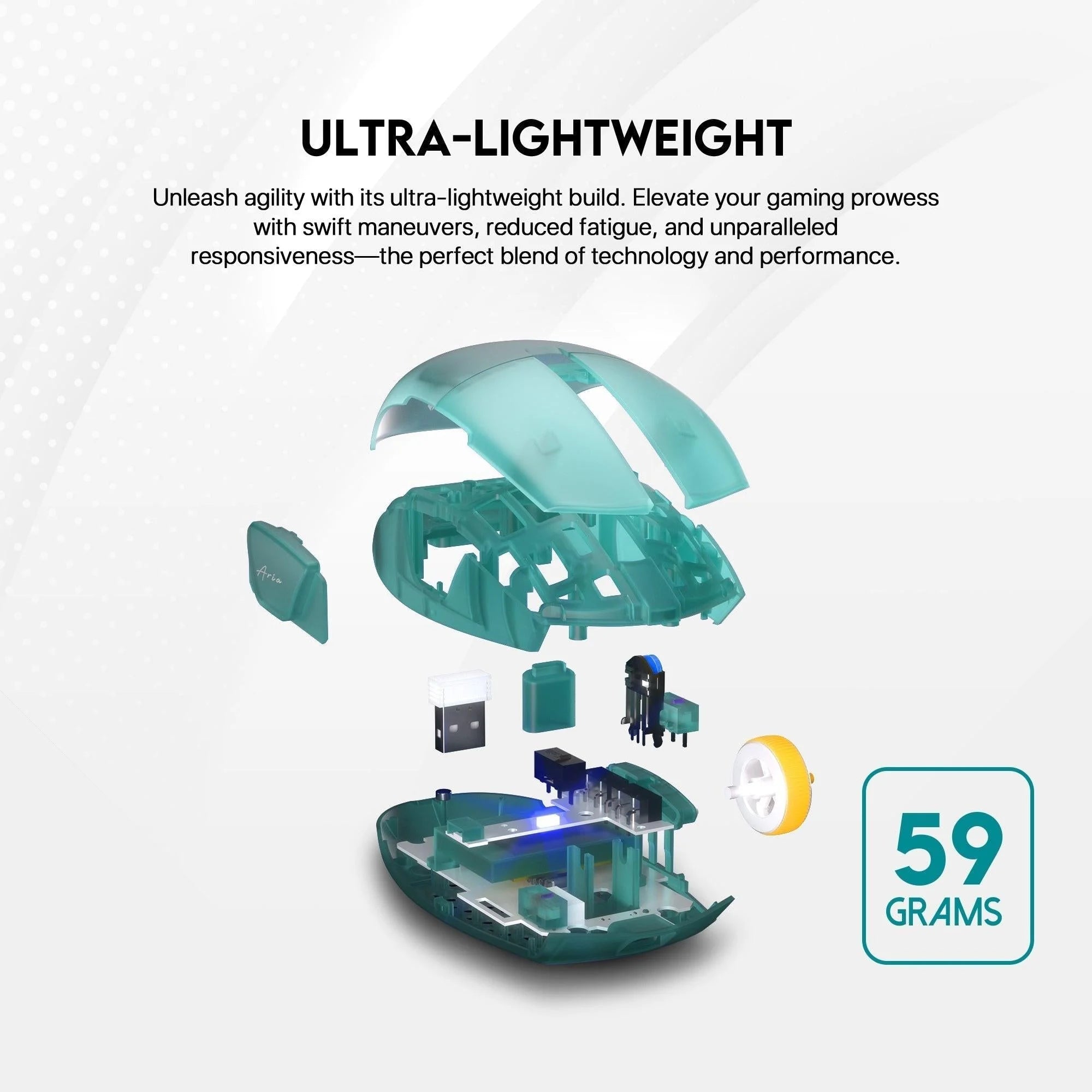 Fantech aria xd7 gaming mouse with huano switches + mp353 mousepad bundle - mouse