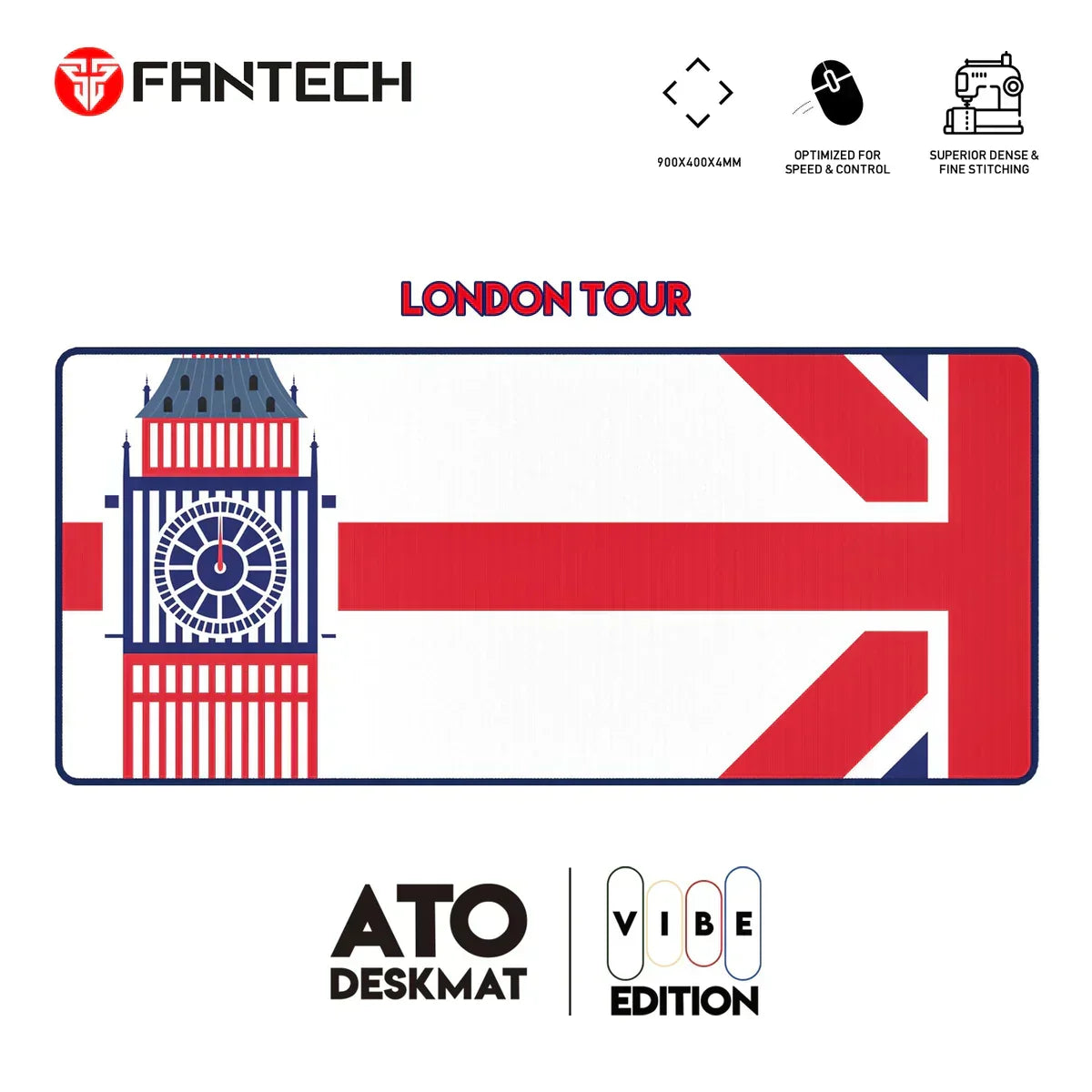 Fantech ato mp905 desk mat vibe edtion london tour - pc hardware