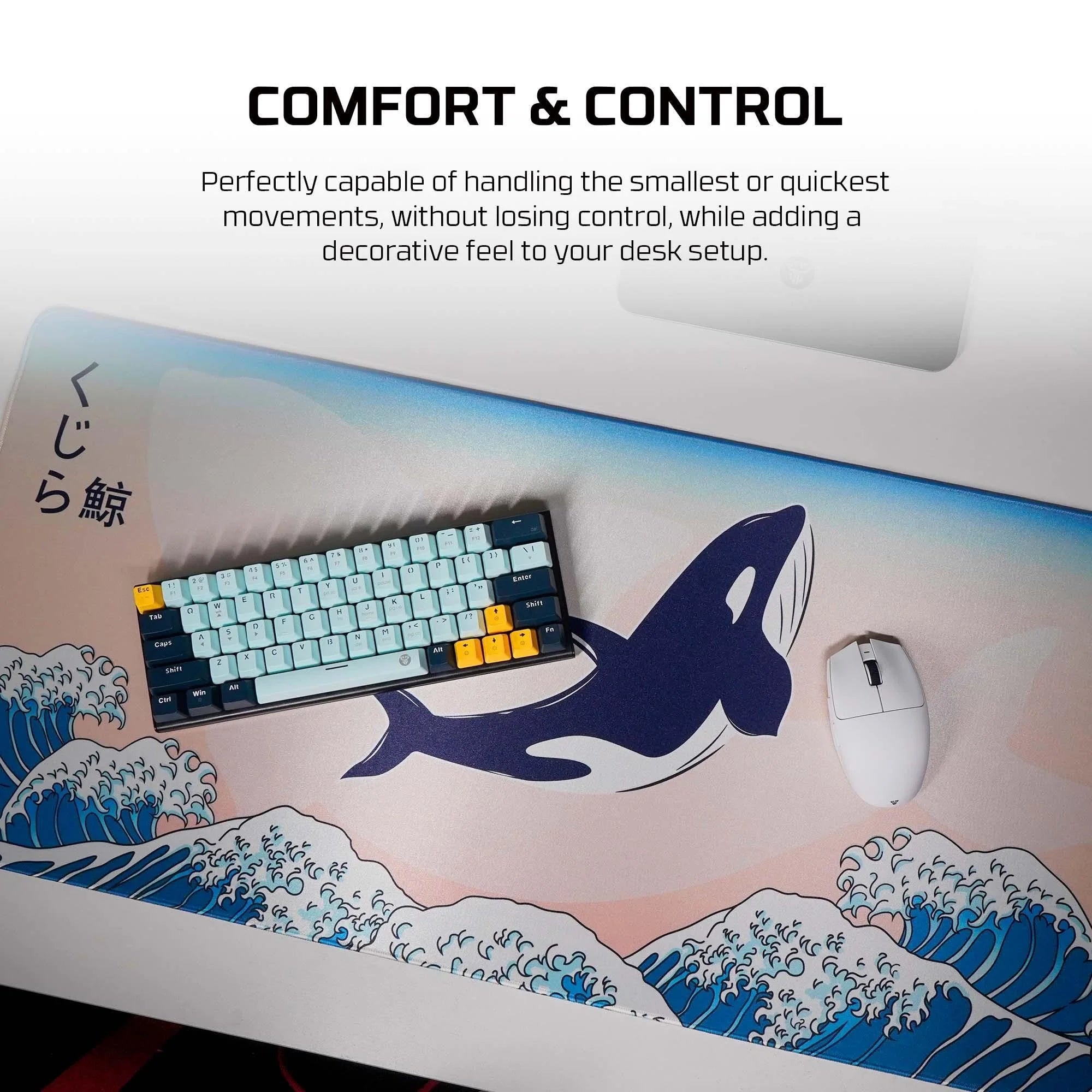 Fantech ato mp905 mousepad - kujira nami (beige) - mousepad