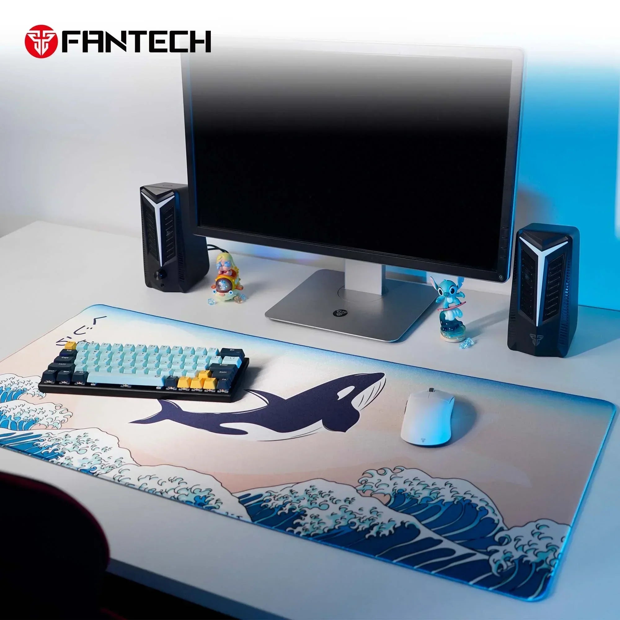 Fantech ato mp905 mousepad - kujira nami (beige) - mousepad
