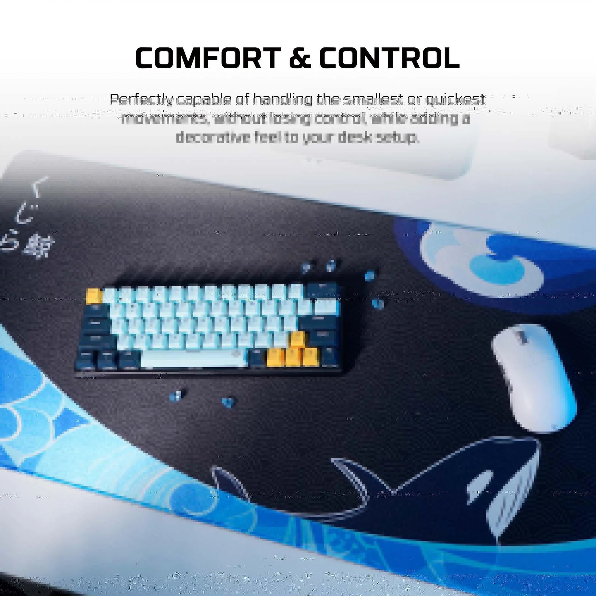 Fantech ato mp905 kujira umi deskmat mouse pad - mousepad