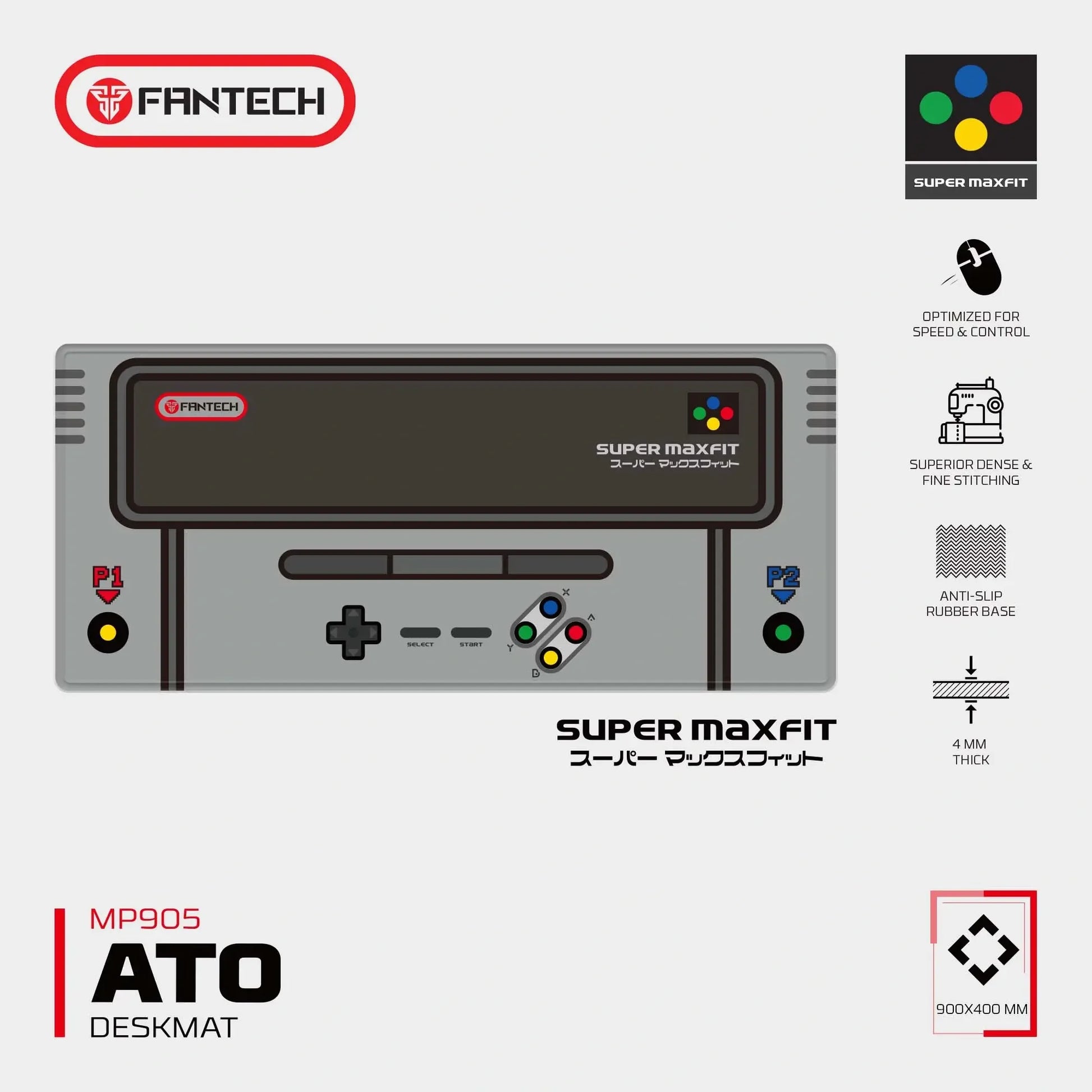 Fantech ato mp905 super maxfit deskmat mouse pad - mousepad