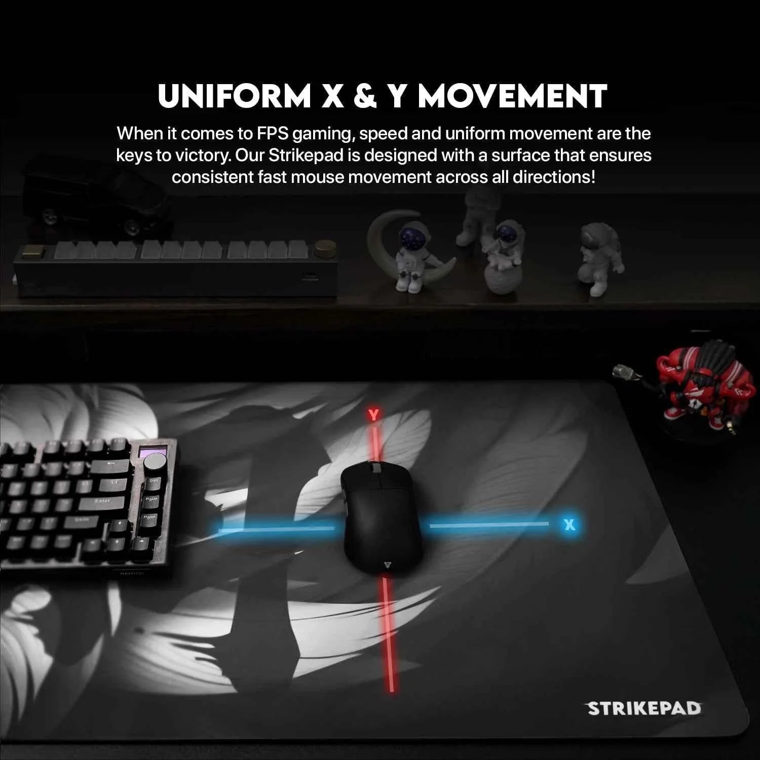 Fantech strikepad mst901 gaming mousepad 900x400x3mm with transformation pattern - mousepad