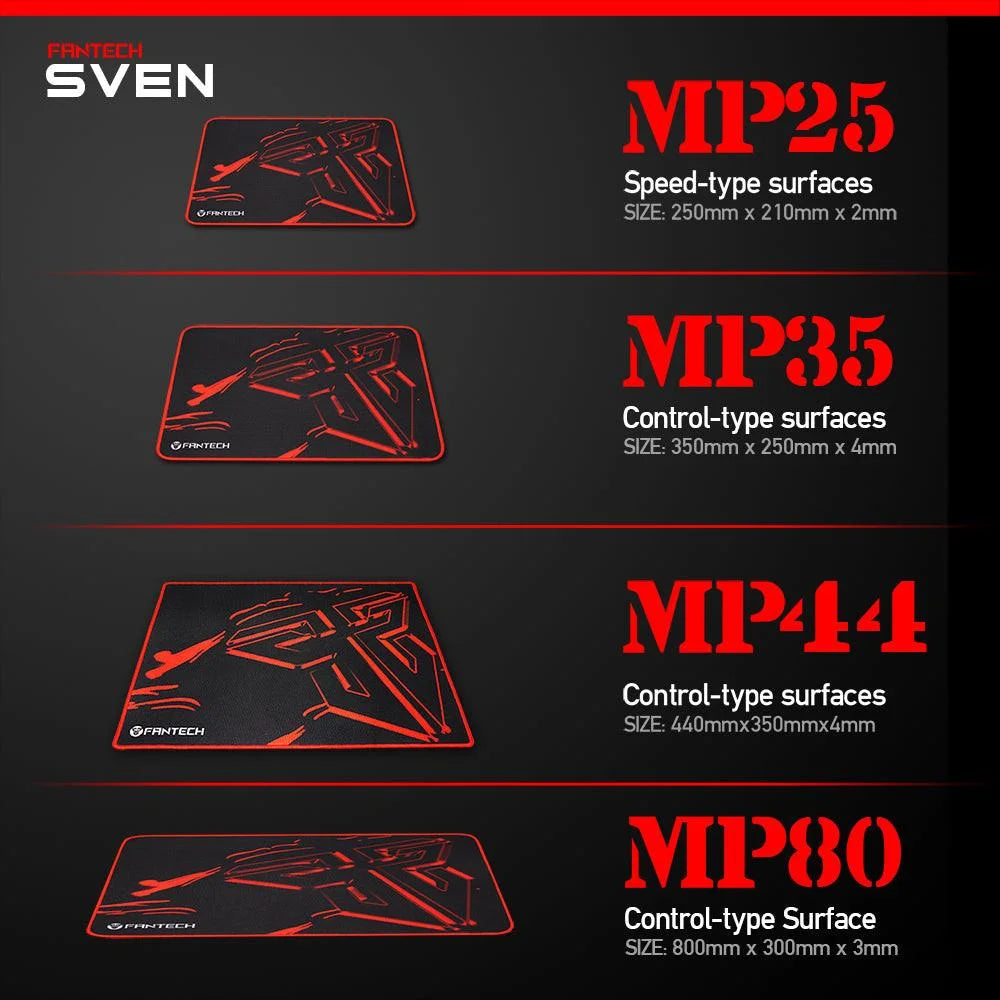Fantech sven mp44 gaming mouse pad control edition for precision gaming - mousepad