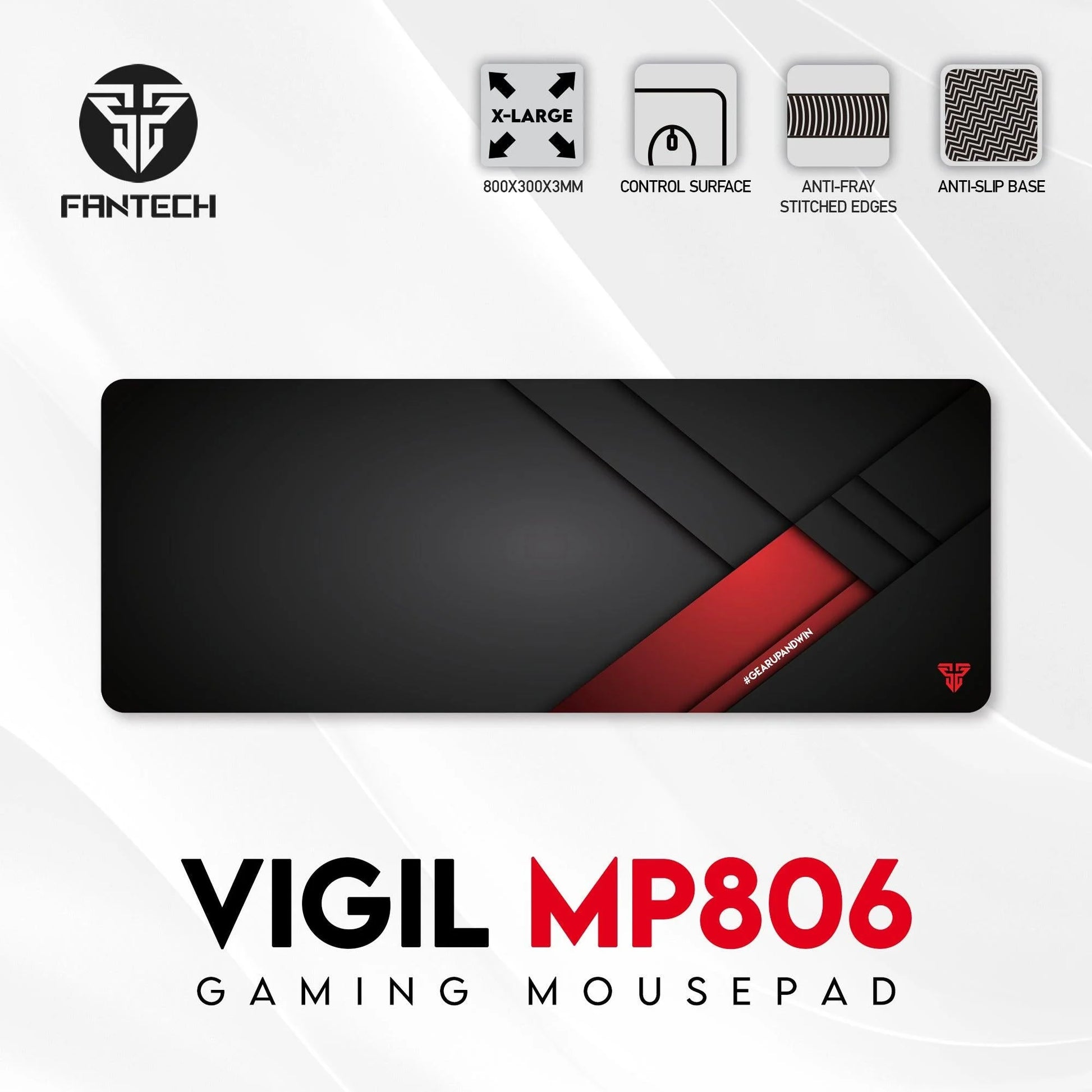 Fantech vigil mp806 gaming mouse pad - precision comfort for gamers - mousepad