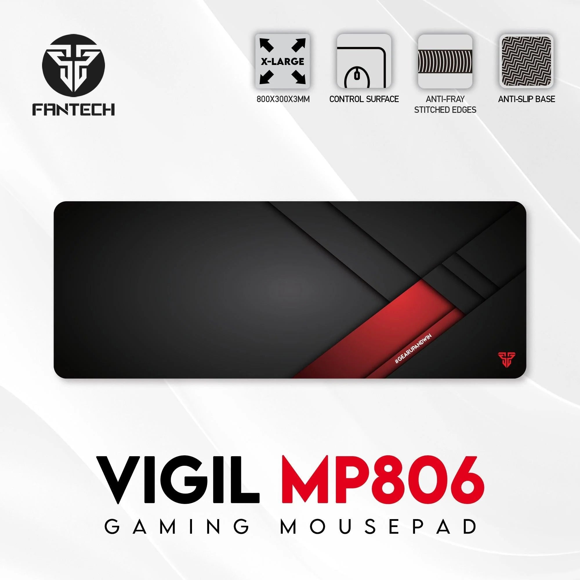Fantech vigil mp806 gaming mouse pad - precision comfort for gamers - mousepad
