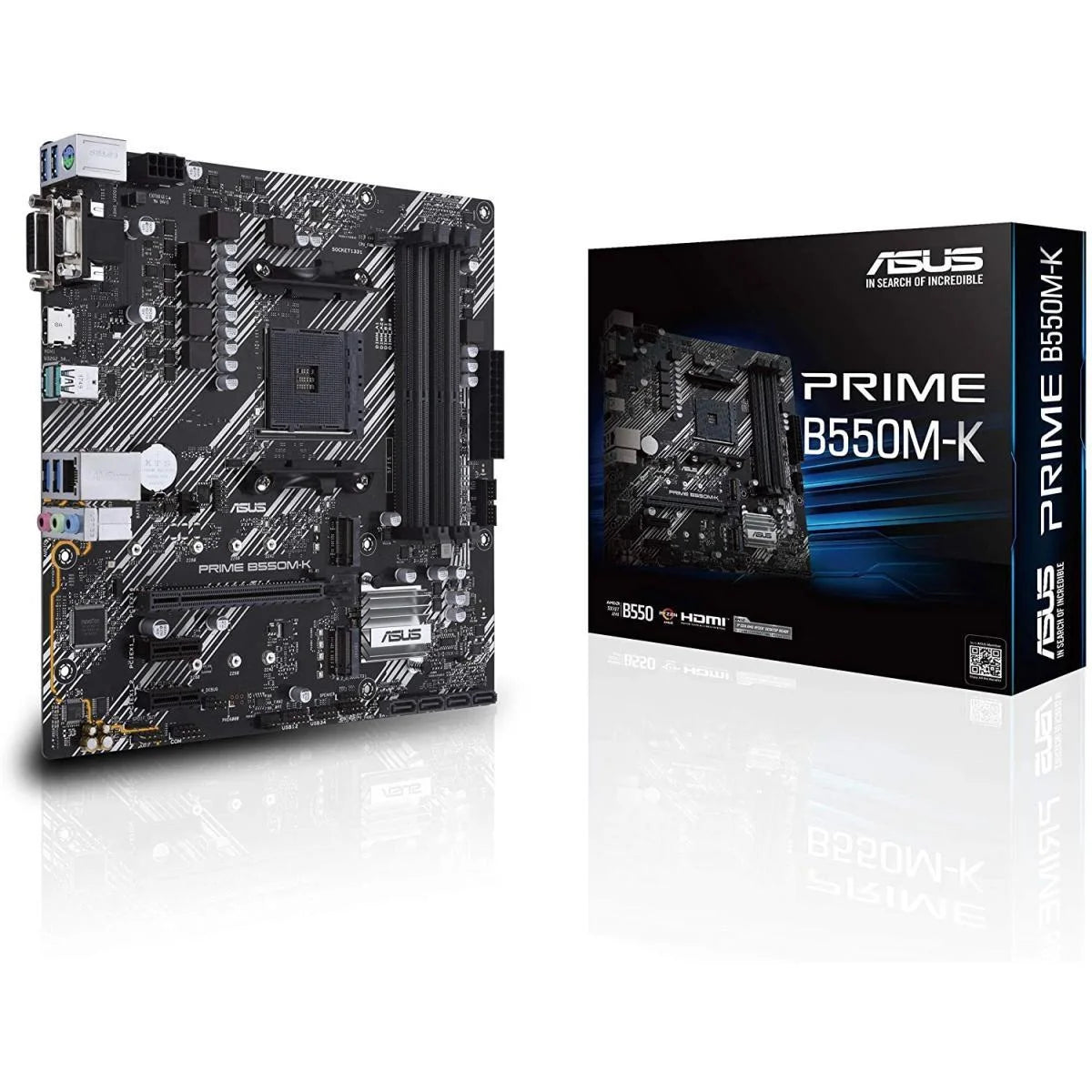 Asus prime b550m-k amd b550 dual m.2 pcie 4.0 mainboard - pc hardware
