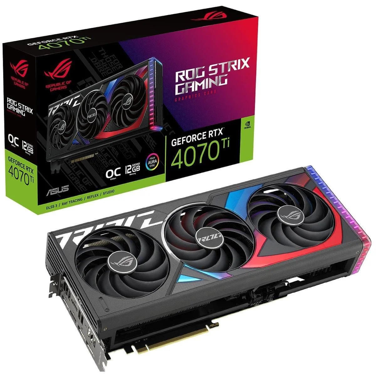 Asus rog strix nvidia geforce rtx 4070 ti oc edition 12gb gddr 6x lower temps & enhanced durability - pc hardware