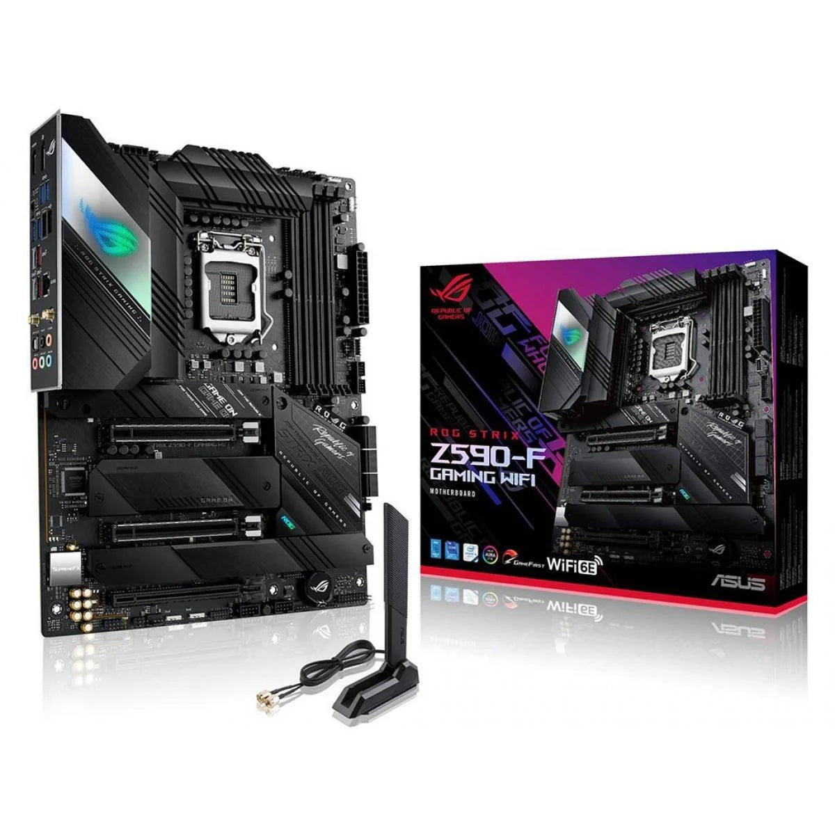 Asus rog strix z590-f gaming intel z590 wifi dual m.2 rgb - pc hardware
