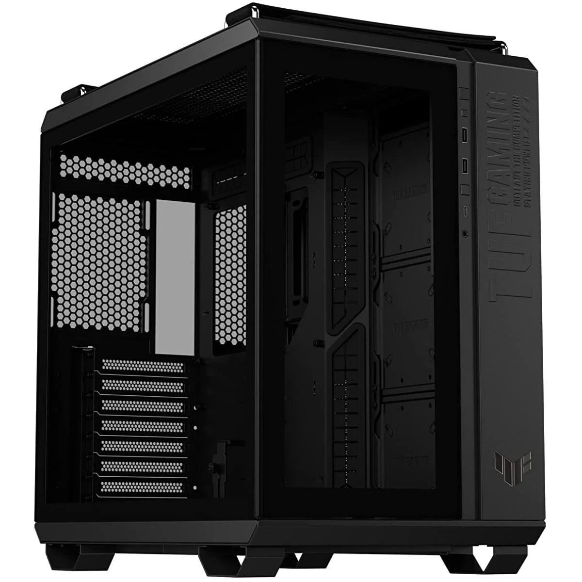 Asus tuf gt502 mid tower dual chamber design case - black - pc hardware
