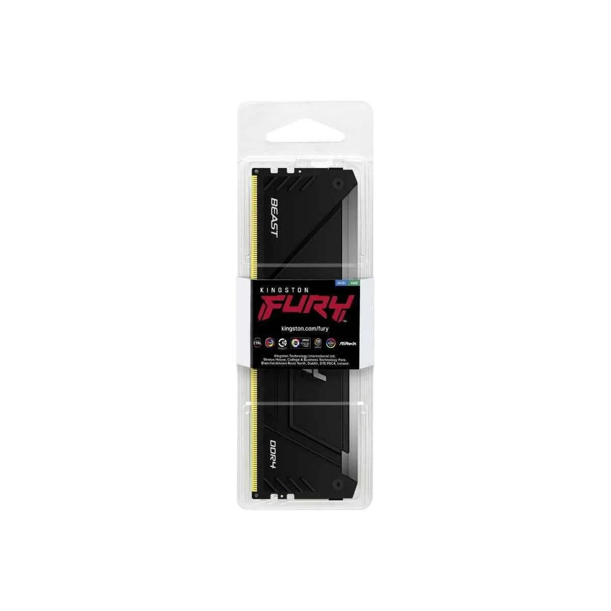 Kingston 16gb ddr4 ram fury hyperx beast 3200mt/s rgb memory