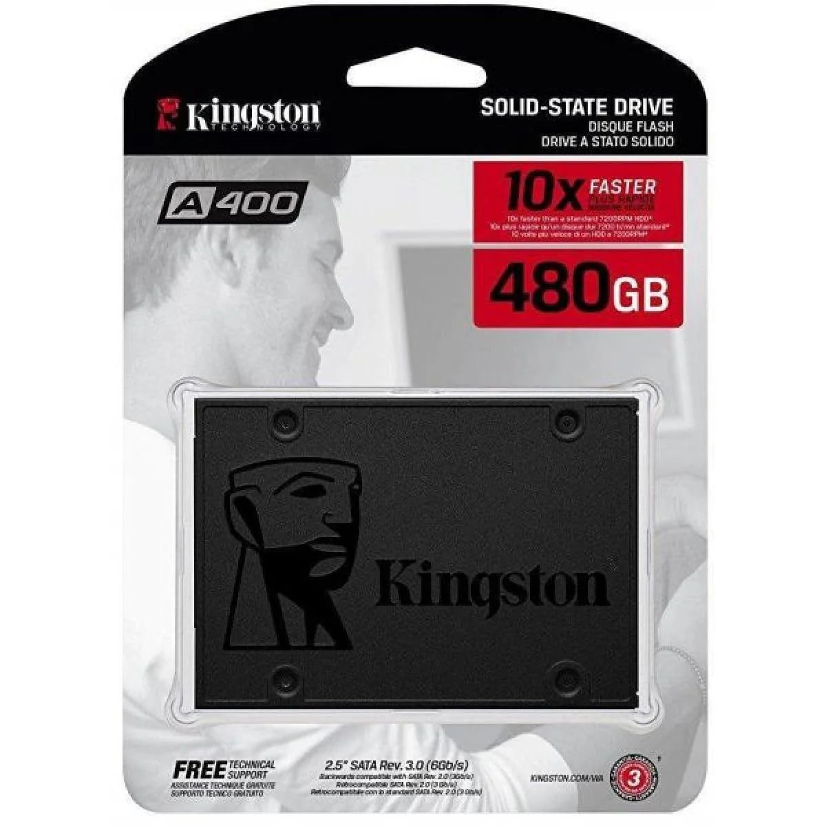 Kingston 480gb a400 sata 3 2.5’’ internal ssd - pc hardware