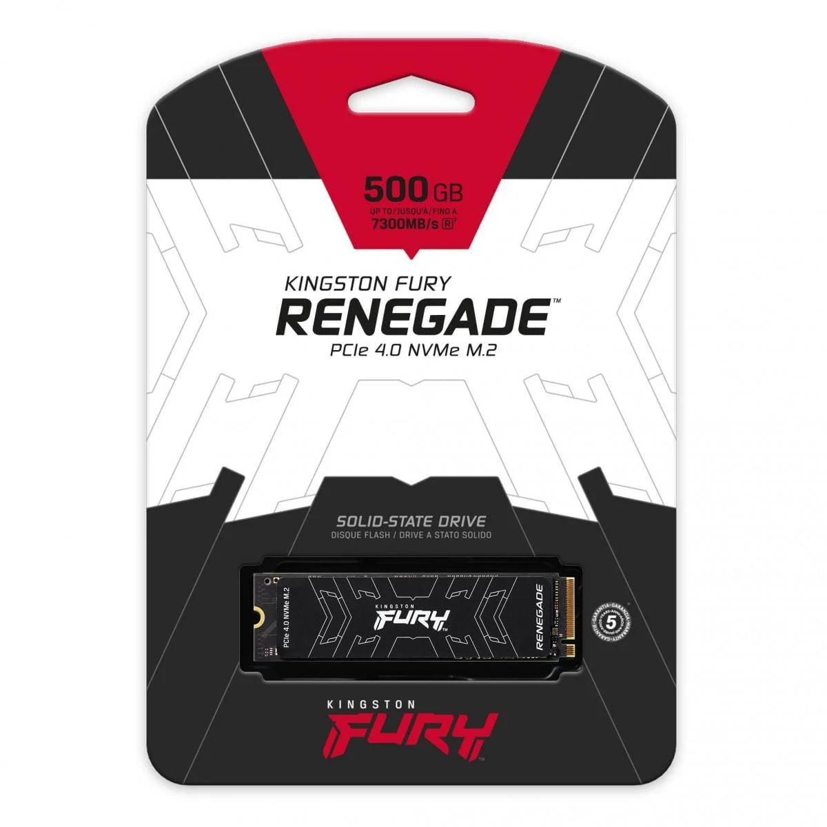 Kingston fury renegade 500gb pcie 4.0 nvme m.2 ssd up to 7,300mb/s - pc hardware